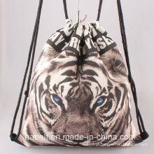 Mochila Feminina com Padrão de Cabeça de Leopardo